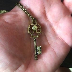 Jeweled Key Necklace